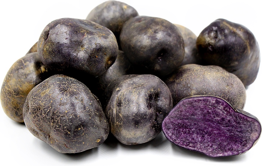 A grouping of purple potatoes
