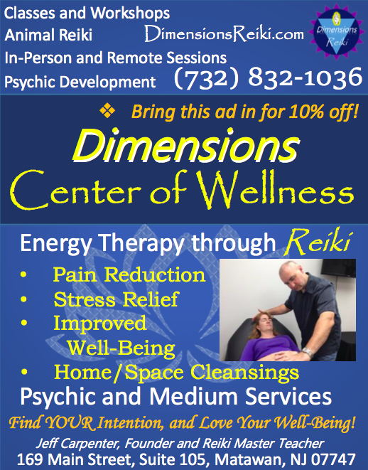 An Ad for Dimensions Center of Wellness Energy Therapy
