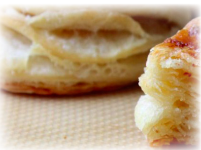A closeup of gluten-free Butter-dough Biscuits