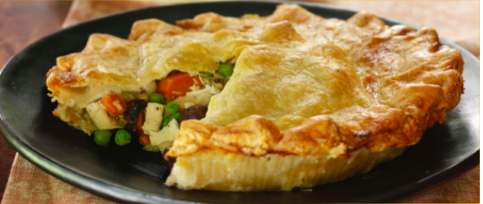 A plate of some nice looking shepherds pie or a pot pie