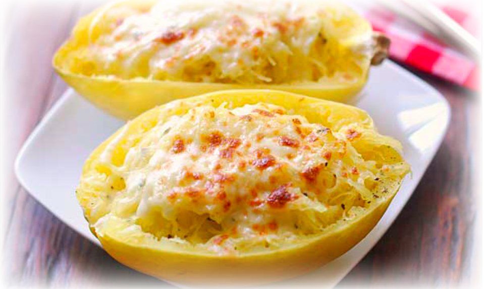 A plate of some Spaghetti Squash Cheese Bake