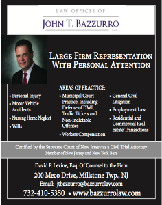 An ad for the law offices of John T Bazzurro