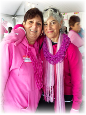 two women standing together at CSNJ's More Than Pink Walk