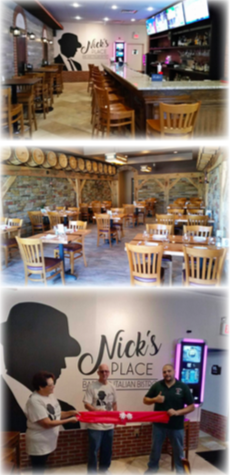 Picture's in Nick's Place. A nice looking restaurant and bar