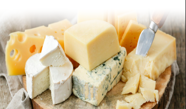 Many Different Cheeses stacked together