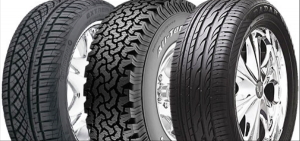 3 types of tires displayed next to each other