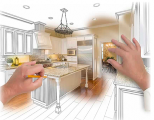 A drawing that is mid-completion, with two hands scribing the color to the image