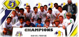 A group of kids who claimed victory in their youth soccer league