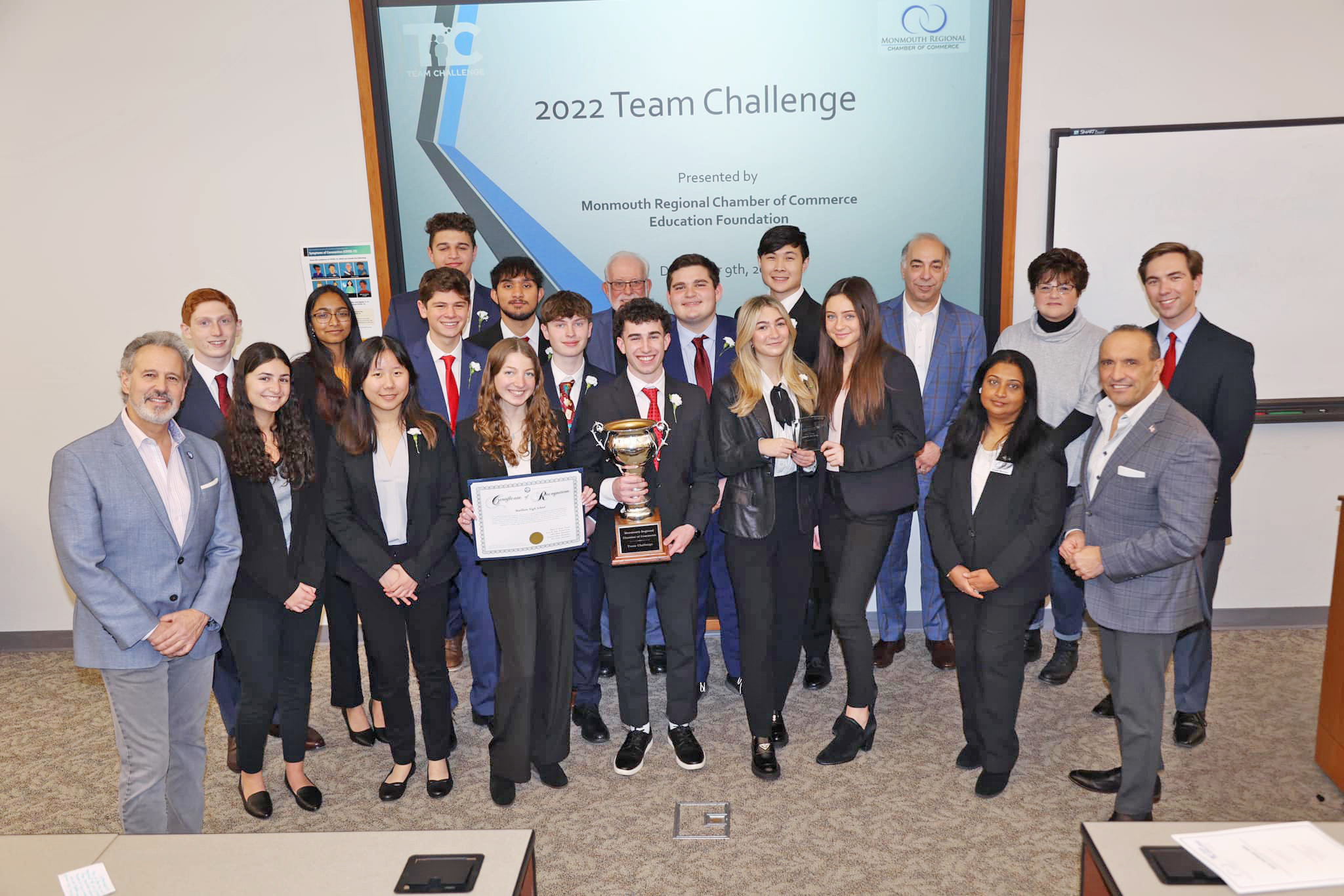 A group photo from the 2022 Monmouth Regional Team Challenge